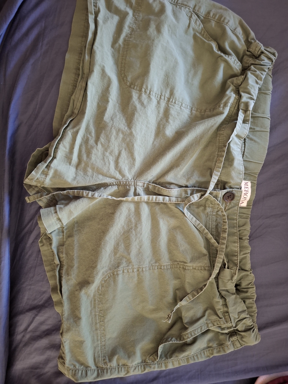 Merona Olive Utility Drawstring Shorts